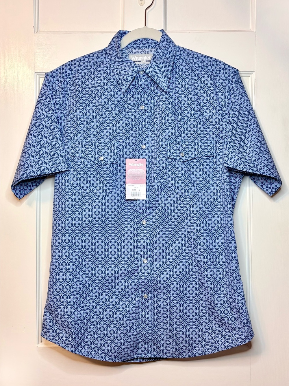 Wrangler Rancher Short Sleeve Western Snap Shirt NWT